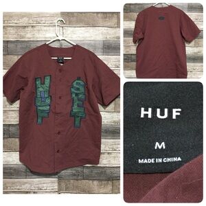 HUF Baseball Jersey Shirt Men’s M Button Front 100% Cotton Huf Set